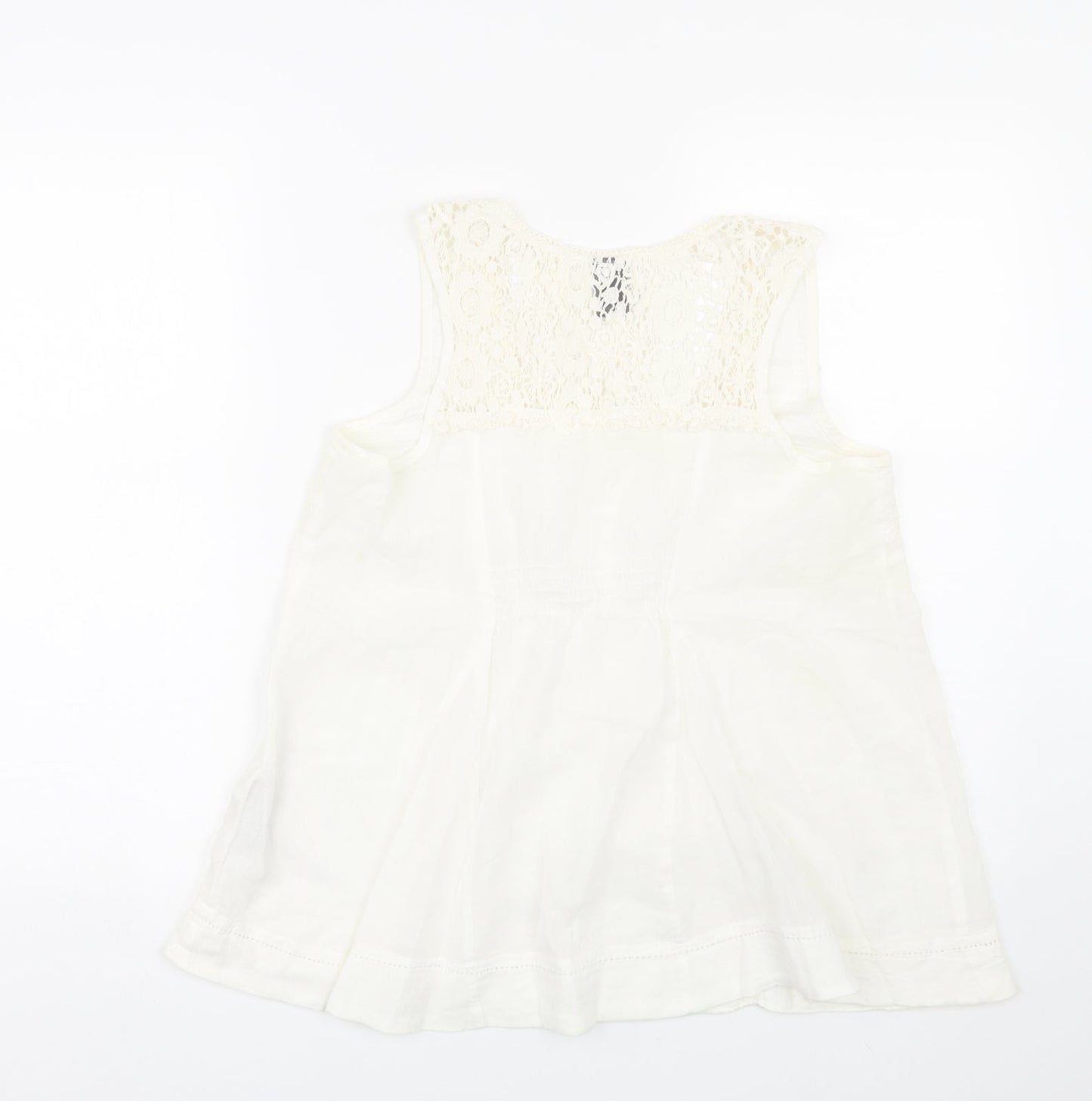 Womens UK Size M Vera Moda White Basic Tank