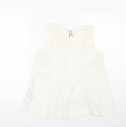 Womens UK Size M Vera Moda White Basic Tank