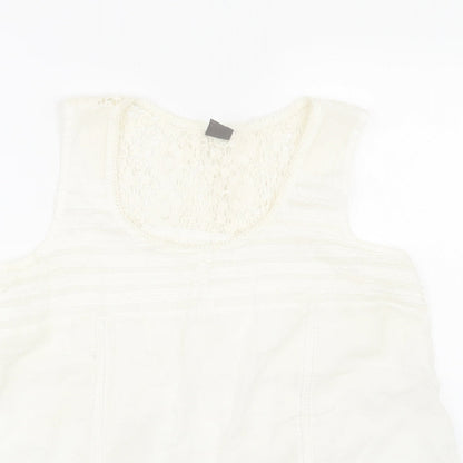 Womens UK Size M Vera Moda White Basic Tank