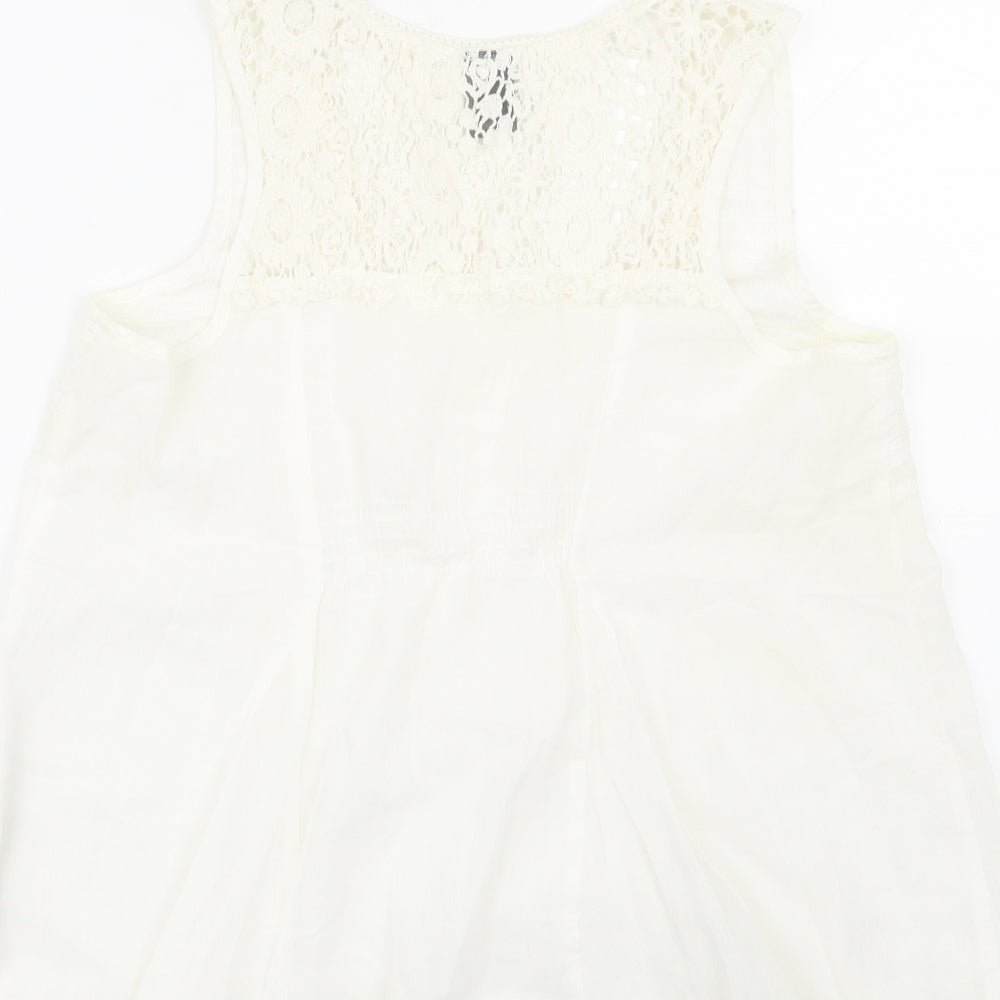 Womens UK Size M Vera Moda White Basic Tank