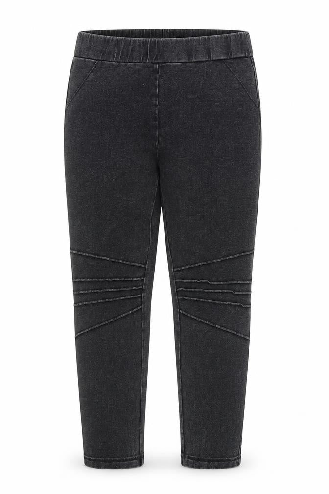 Front view of Next girls’ black denim jegging jeans, size 9, months