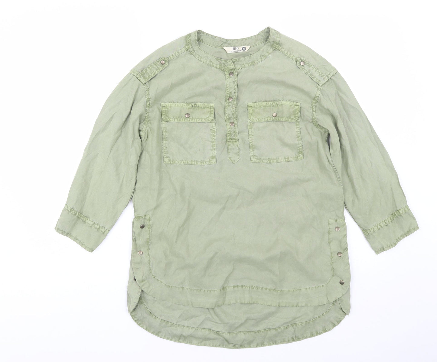 RIG utiliy Womens Green   Basic Blouse Size S