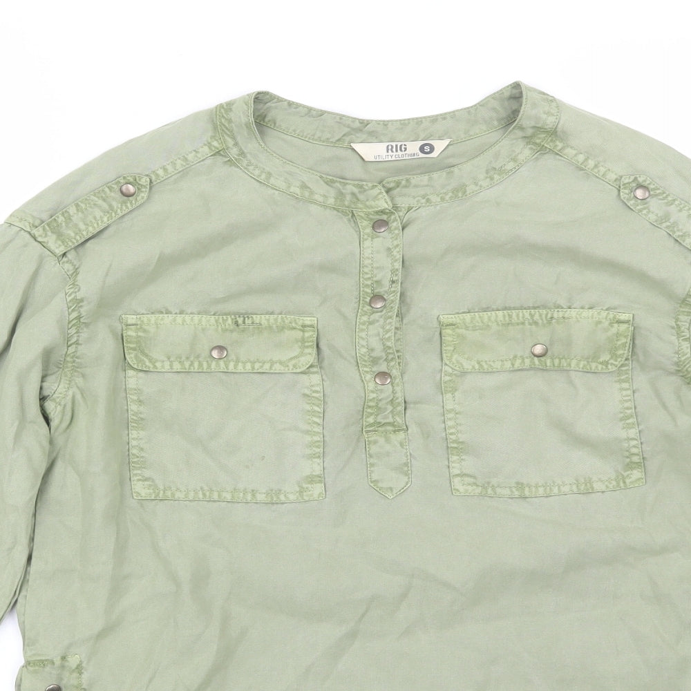 RIG utiliy Womens Green   Basic Blouse Size S