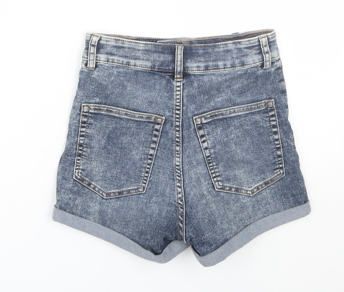 H&M Womens Blue  Denim Cut-Off Shorts Size 4