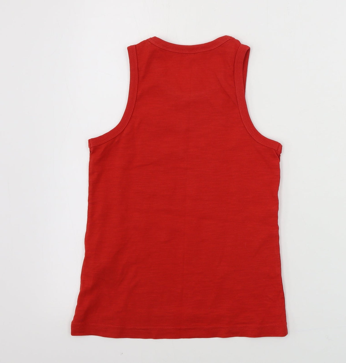Back view of Marks & Spencer girls’ red basic tank, size 6-7, years