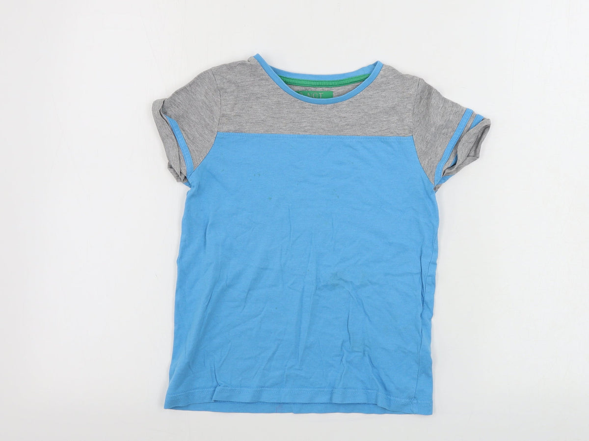 Additional front view of Marks & Spencer boys’ blue basic t-shirt, size 7, years