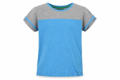 Front view of Marks & Spencer boys’ blue basic t-shirt, size 7, years