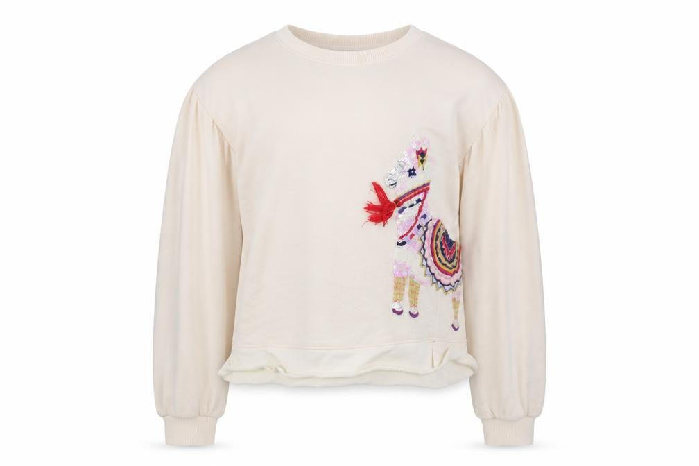 Front view of Marks & Spencer girls’ pink jumper, size 10-11, years