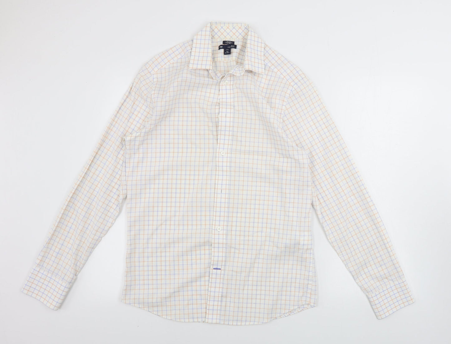 Mens UK Size S Gap White  Button-Up Long Sleeve Casual Shirt