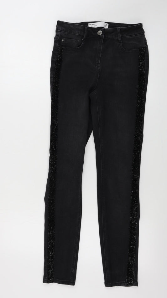 NEXT  Womens Grey   Skinny Jeans Size 8 L26 in