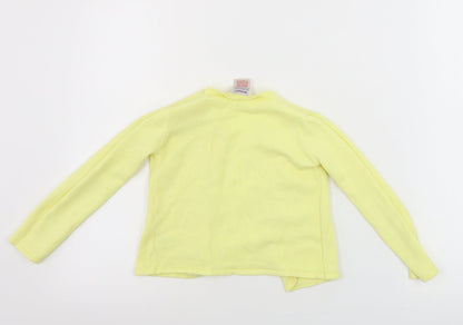 Girl 2 Girl  Girls Yellow Houndstooth  Cardigan Jumper Size 4-5 Years