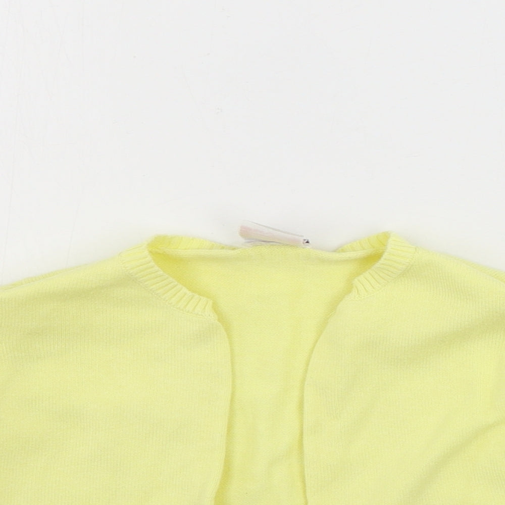 Girl 2 Girl  Girls Yellow Houndstooth  Cardigan Jumper Size 4-5 Years