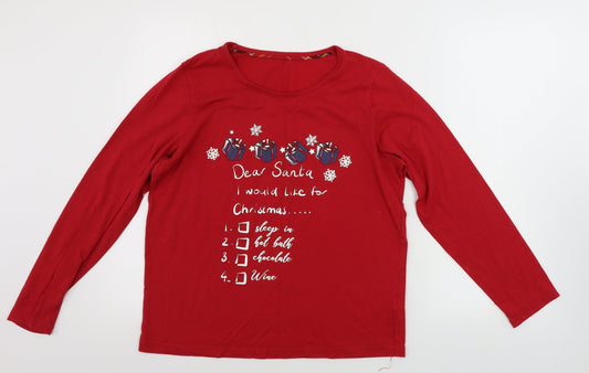 Matalan  Womens Red   Basic T-Shirt Size S