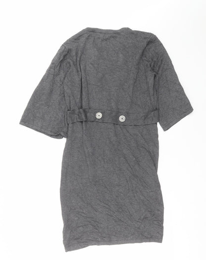 Womens UK Size S MARBLE Grey Cardigan Jumper