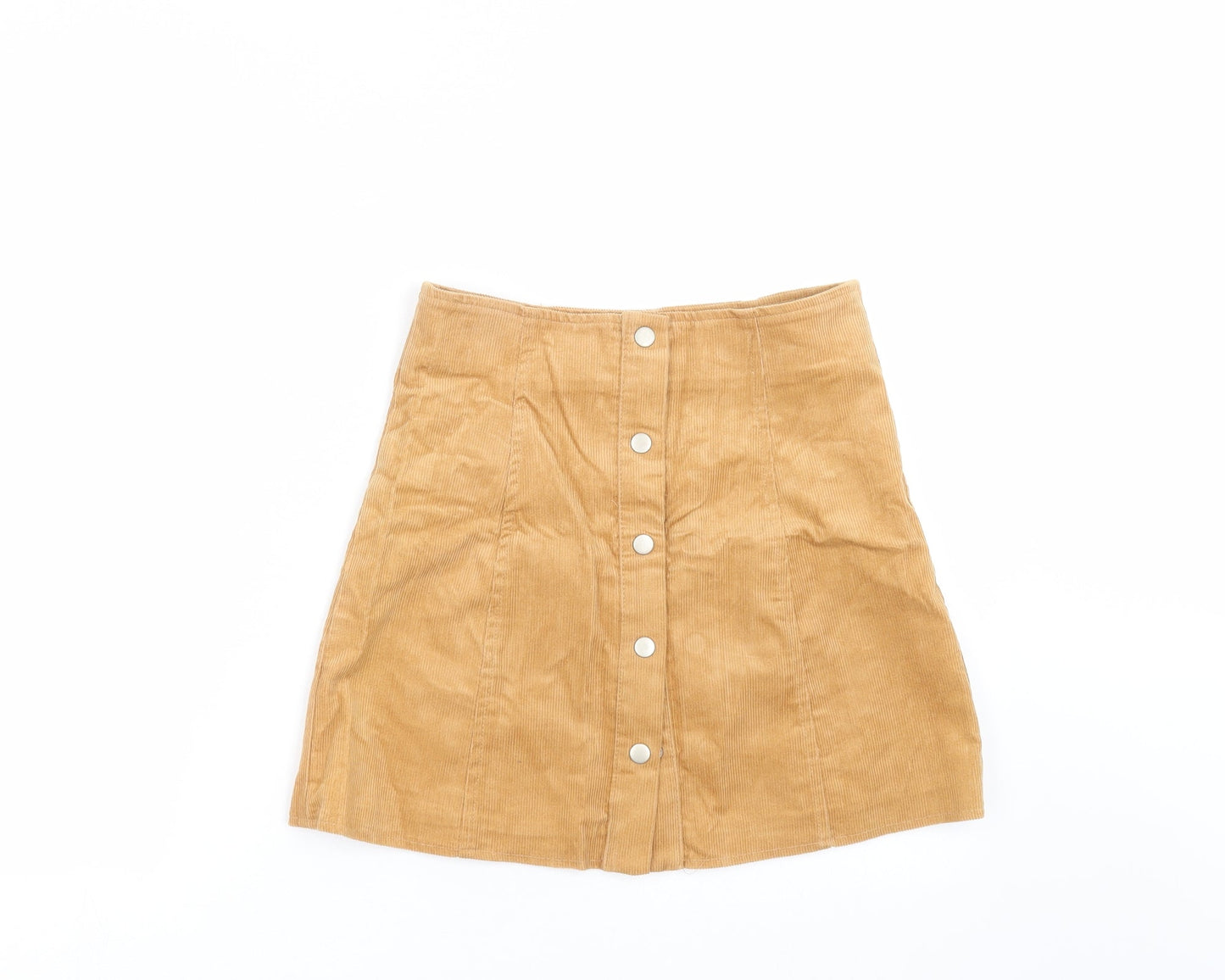 Glamorous Womens Beige  Corduroy A-Line Skirt Size XS