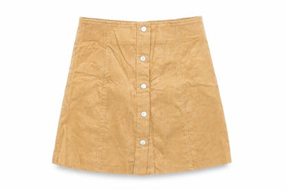 Womens UK Size XS Glamorous A-Line Corduroy Skirt