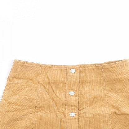 Glamorous Womens Beige  Corduroy A-Line Skirt Size XS