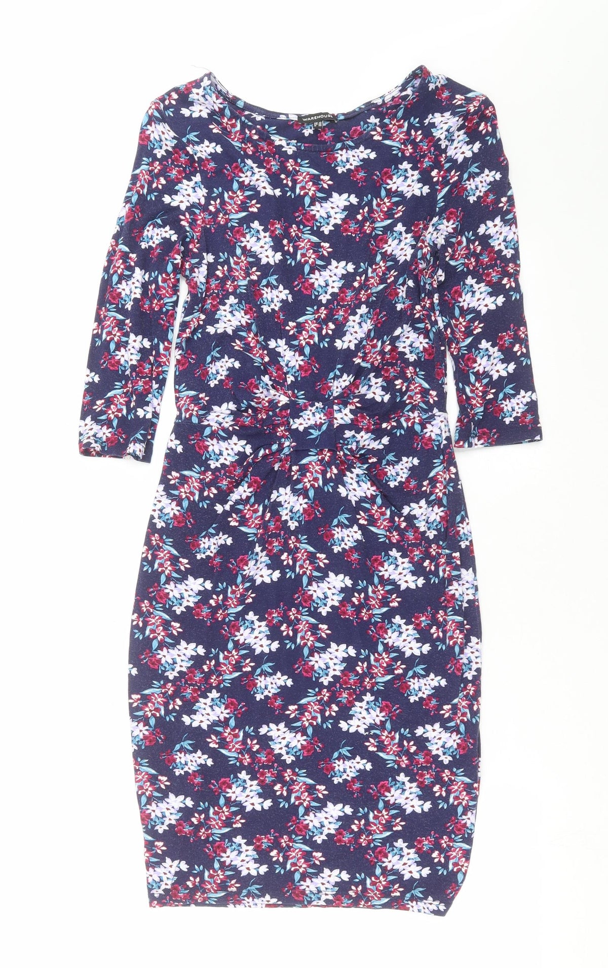Warehouse Womens Blue Floral  Shift  Size 10