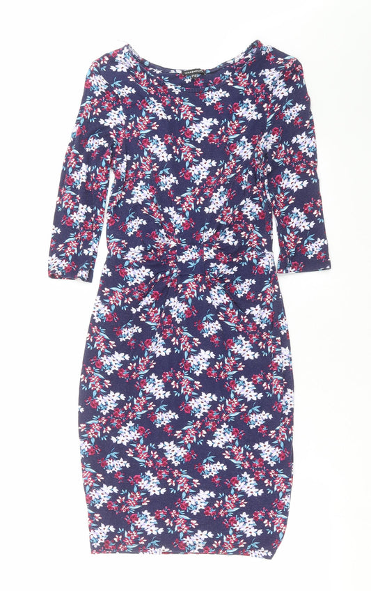 Warehouse Womens Blue Floral  Shift  Size 10
