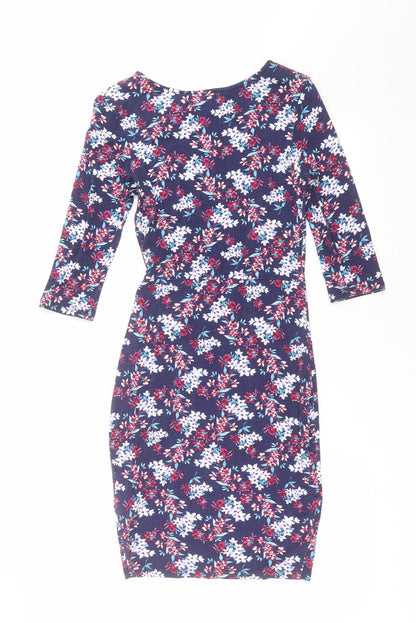 Warehouse Womens Blue Floral  Shift  Size 10