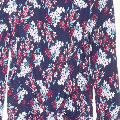 Warehouse Womens Blue Floral  Shift  Size 10