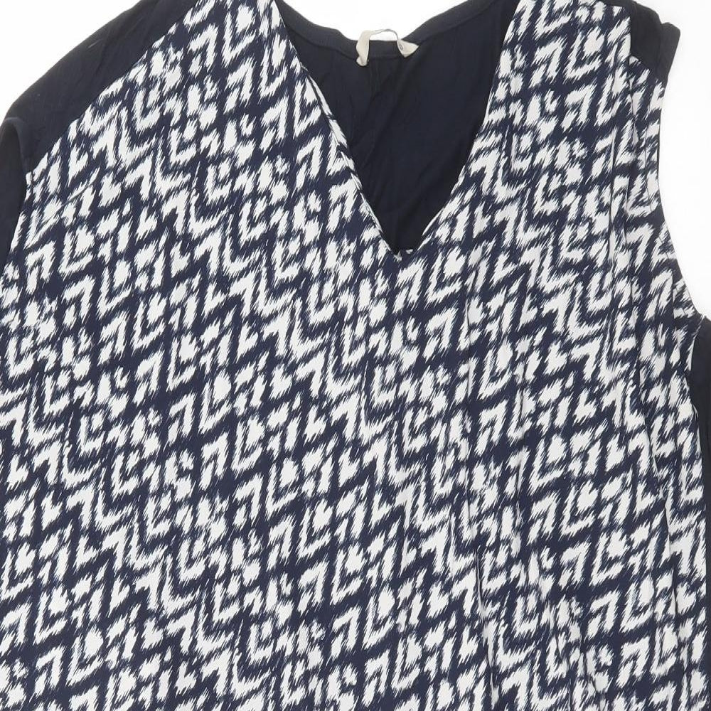 Womens UK Size 12 TU Blue Basic Blouse