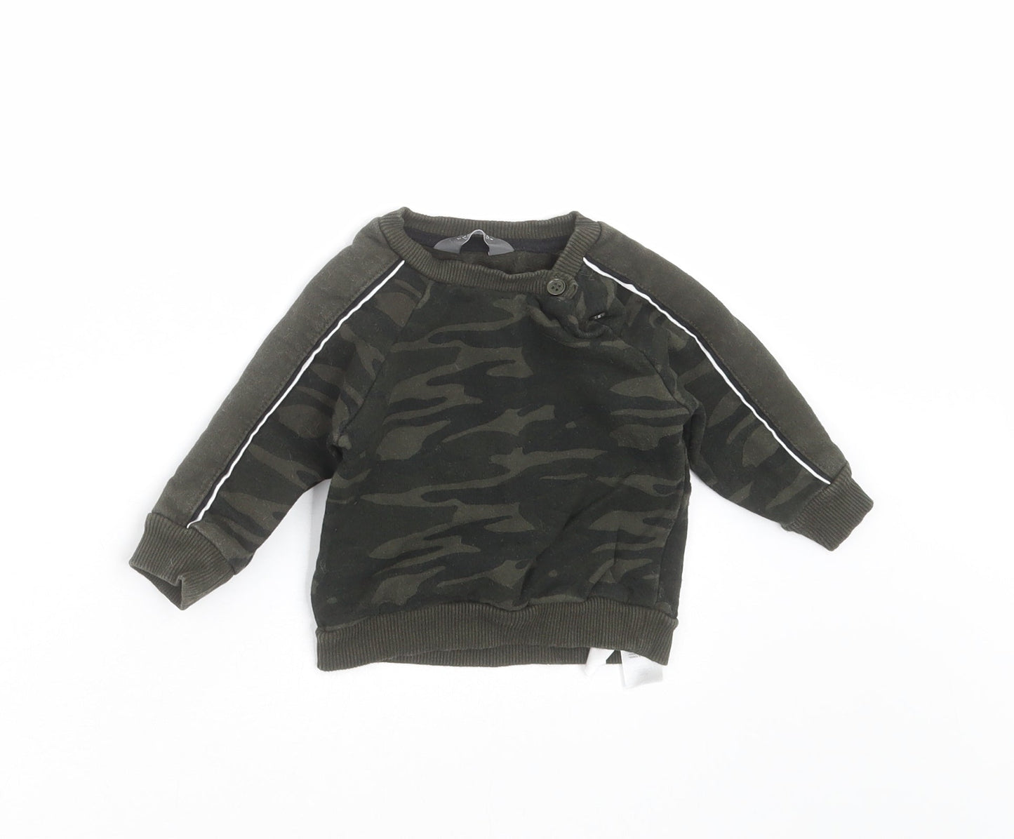 Primark Baby Green Camouflage  Pullover Jumper Size 3-6 Months  - sweatshirt