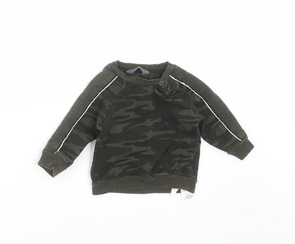 Primark Baby Green Camouflage  Pullover Jumper Size 3-6 Months  - sweatshirt