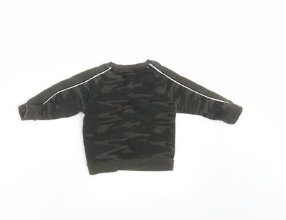 Primark Baby Green Camouflage  Pullover Jumper Size 3-6 Months  - sweatshirt