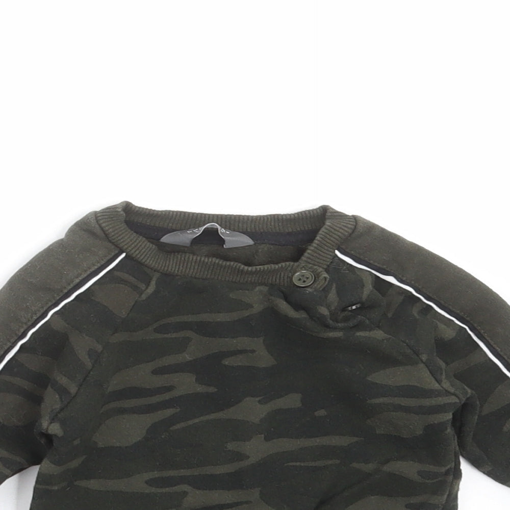 Primark Baby Green Camouflage  Pullover Jumper Size 3-6 Months  - sweatshirt
