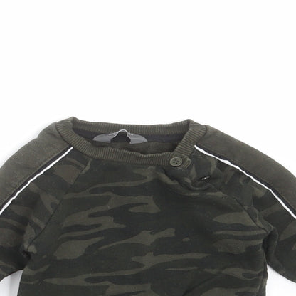 Primark Baby Green Camouflage  Pullover Jumper Size 3-6 Months  - sweatshirt
