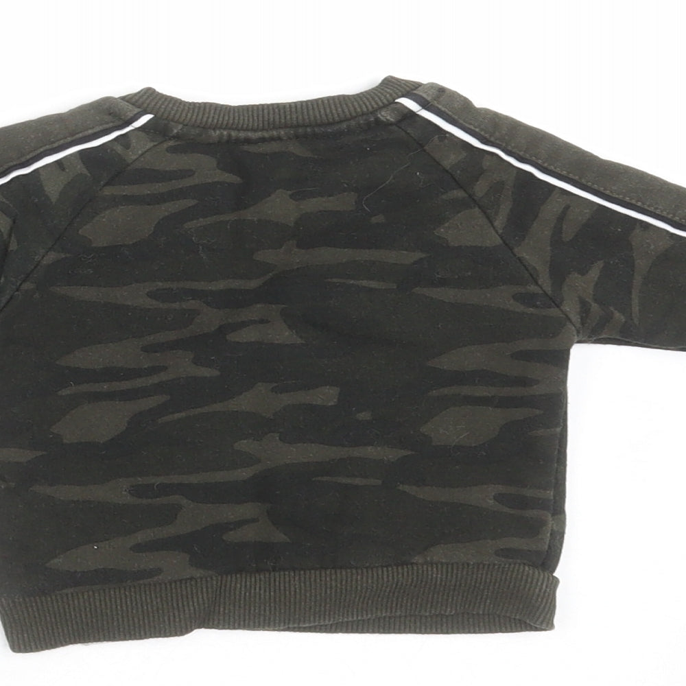 Primark Baby Green Camouflage  Pullover Jumper Size 3-6 Months  - sweatshirt