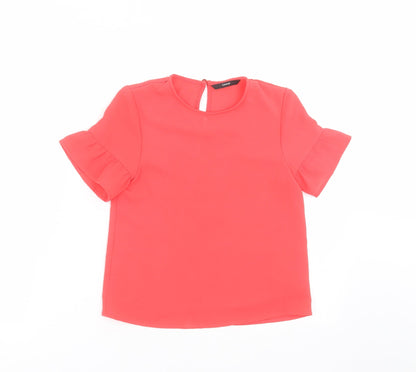 George Girls Pink   Basic Blouse Size 6-7 Years