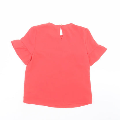 George Girls Pink   Basic Blouse Size 6-7 Years