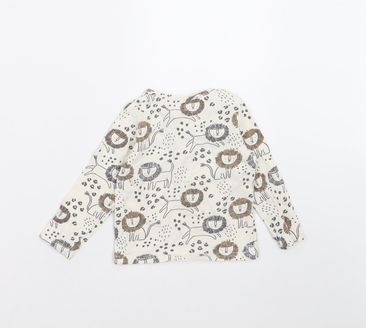 TU Baby Ivory   Basic T-Shirt Size 9-12 Months  - lions