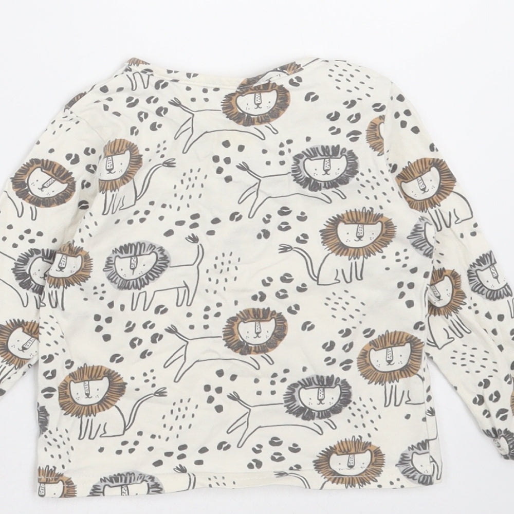 TU Baby Ivory   Basic T-Shirt Size 9-12 Months  - lions