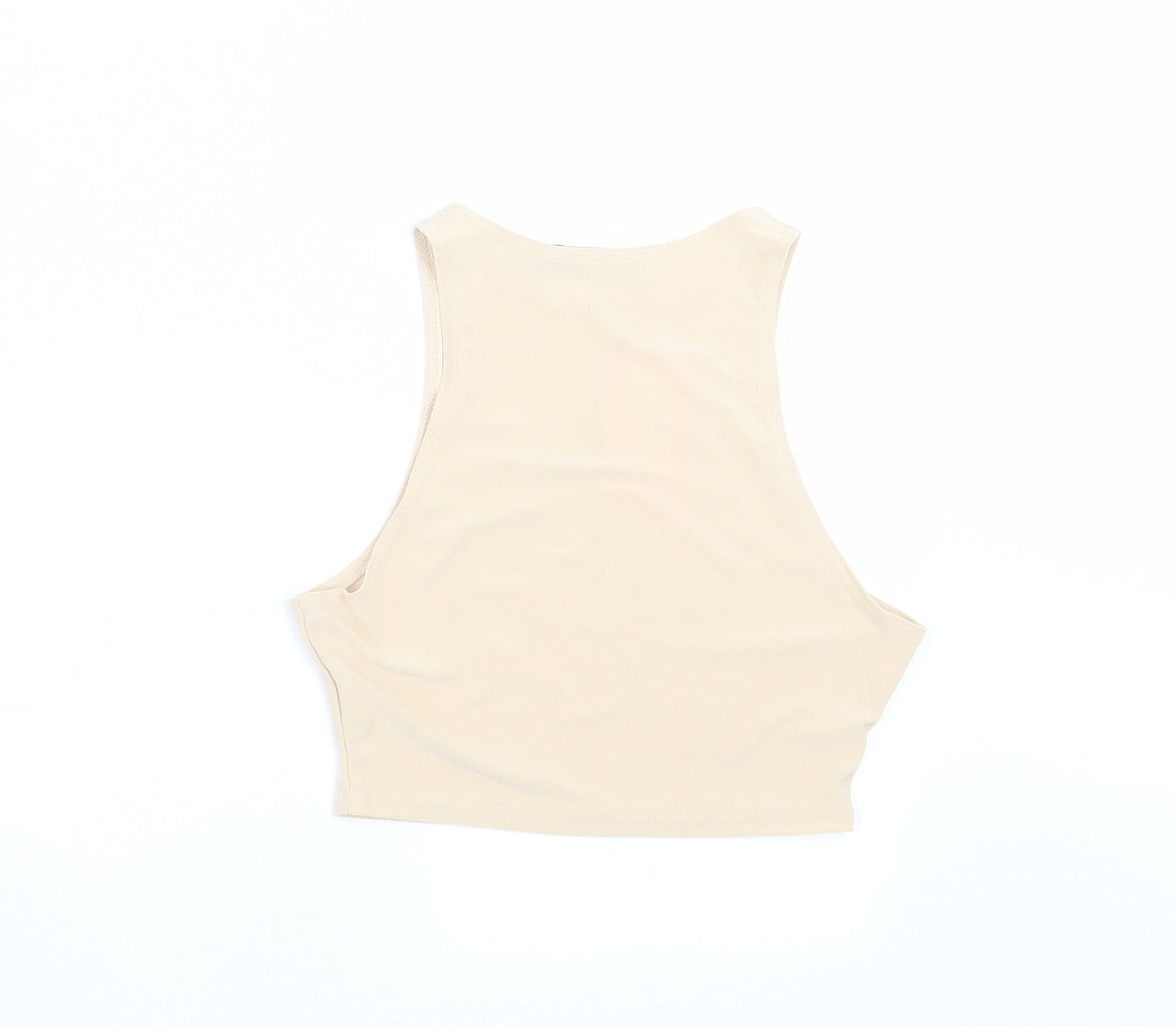 Missyempire Womens Beige   Cropped T-Shirt Size 10