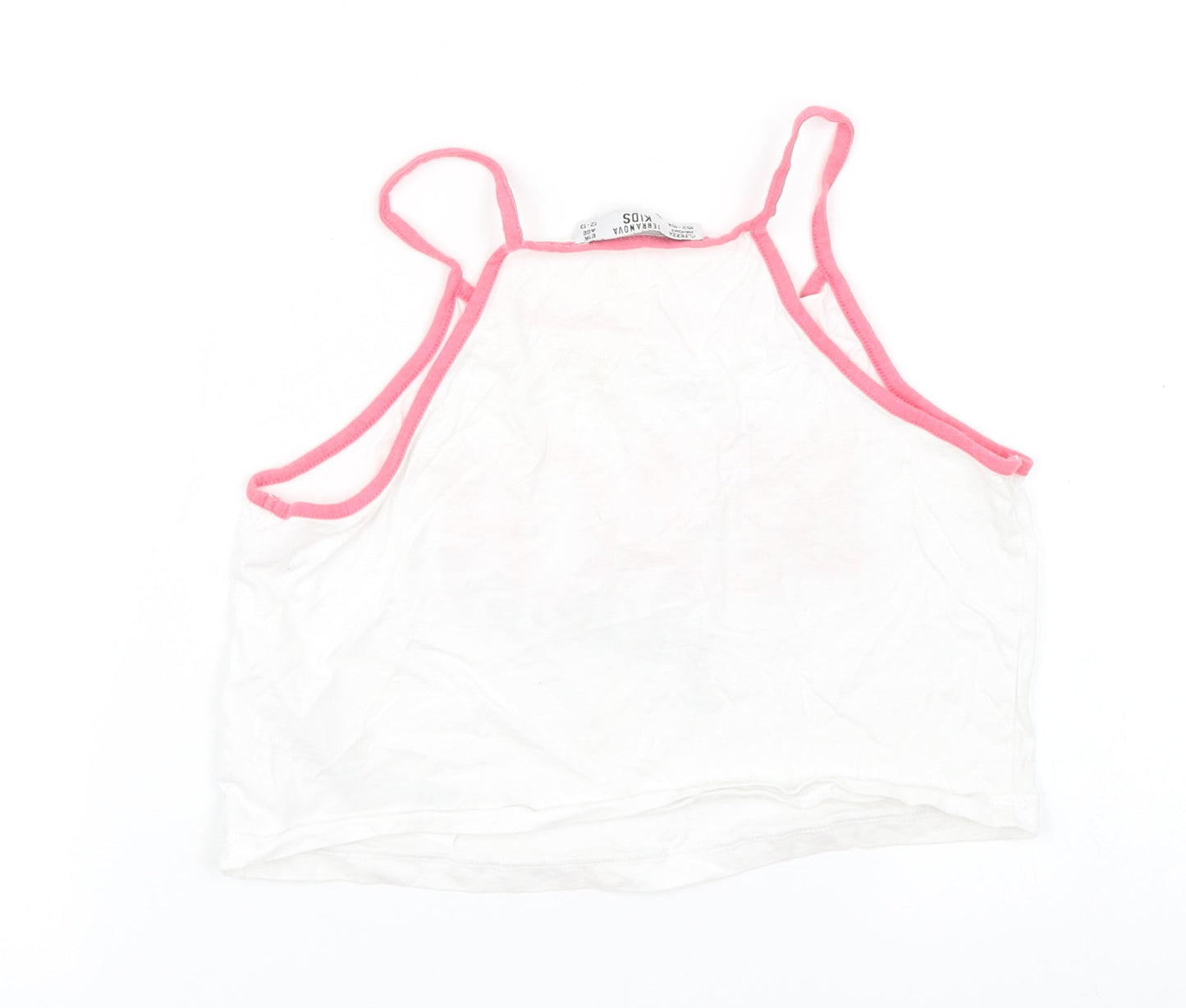 Terranova Girls White   Cropped Tank Size 12-13 Years  - Beach Please