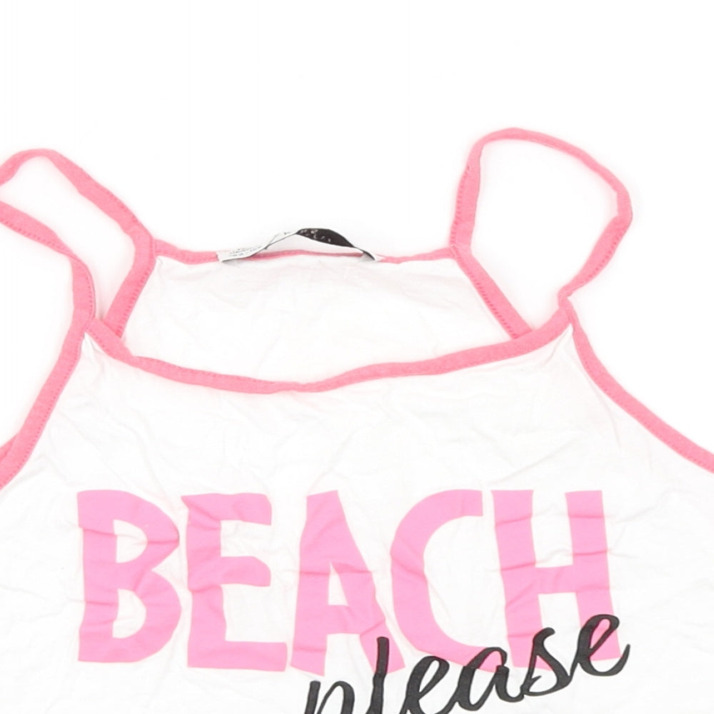 Terranova Girls White   Cropped Tank Size 12-13 Years  - Beach Please