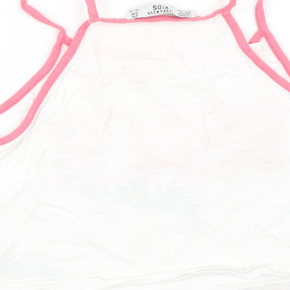 Terranova Girls White   Cropped Tank Size 12-13 Years  - Beach Please