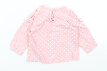 Disney Baby Baby Pink Spotted  Basic T-Shirt Size 3-6 Months