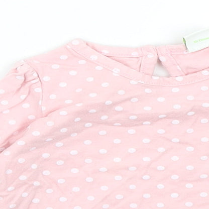 Disney Baby Baby Pink Spotted  Basic T-Shirt Size 3-6 Months