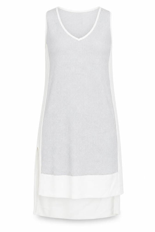 Front view of Next women’s grey tank dress, size UK 10