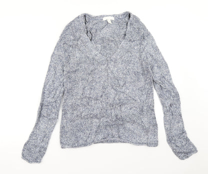 Womens UK Size XS H&M Blue Pullover Jumper