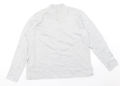 BM Womens Silver   Pullover Jumper Size M
