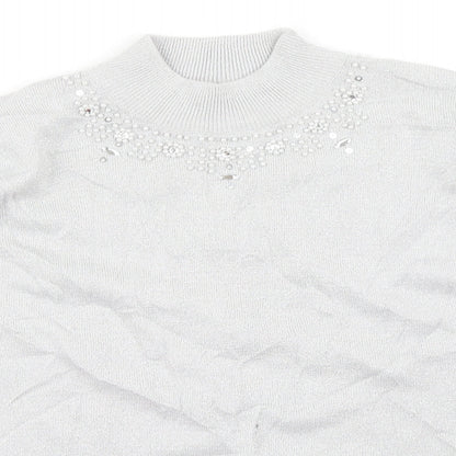 BM Womens Silver   Pullover Jumper Size M