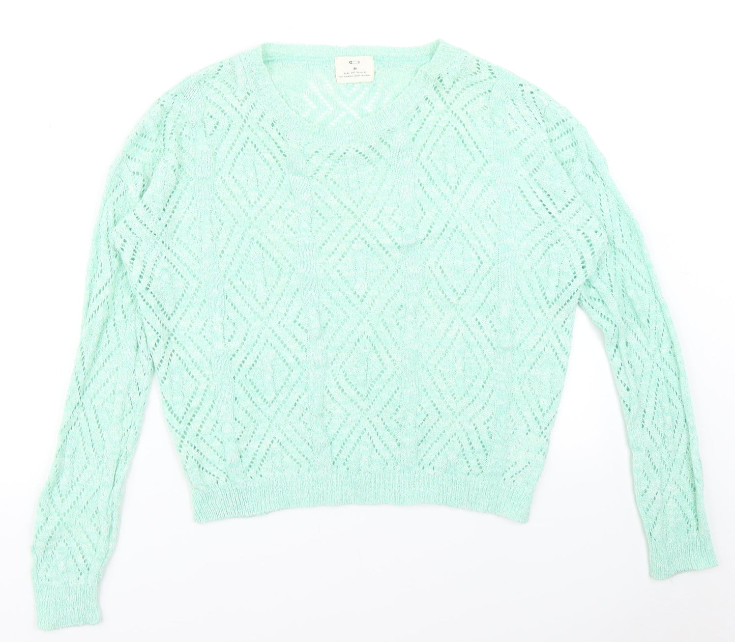 Womens UK Size M Pins & Needles Blue Pullover Jumper