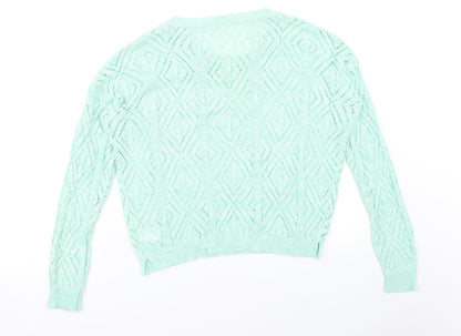 Womens UK Size M Pins & Needles Blue Pullover Jumper