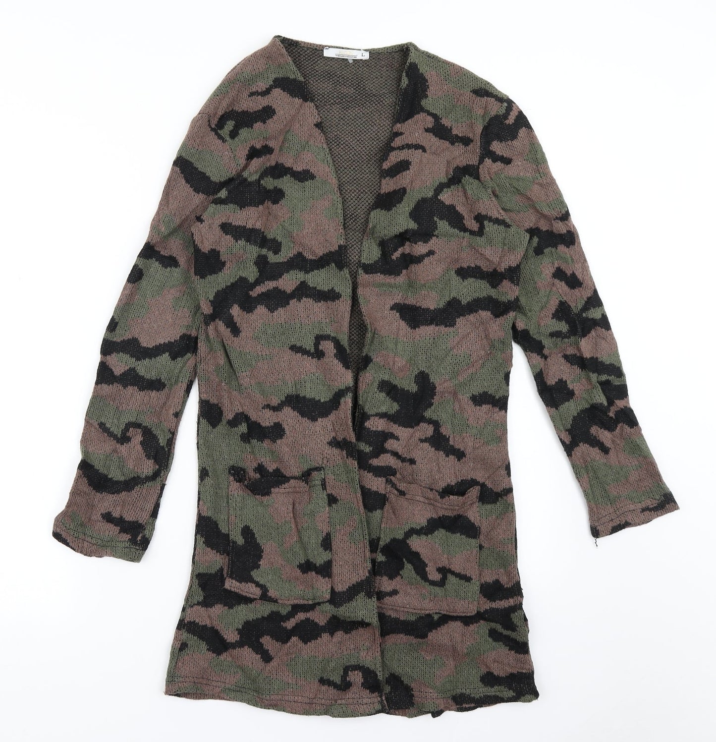 Hobi Girls Green Camouflage  Shrug Jumper Size L