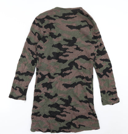 Hobi Girls Green Camouflage  Shrug Jumper Size L